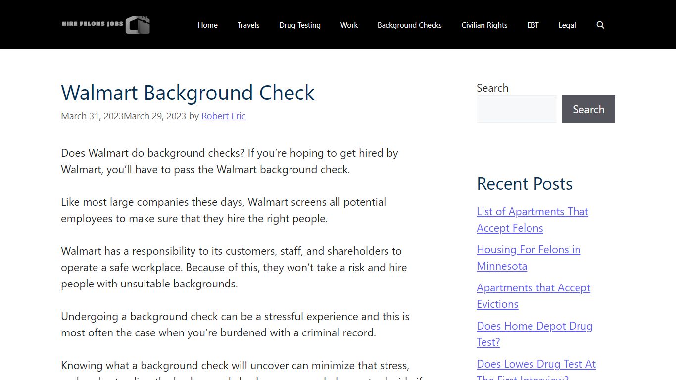 Walmart Background Check 2023: Will You Pass? - Hire Felons